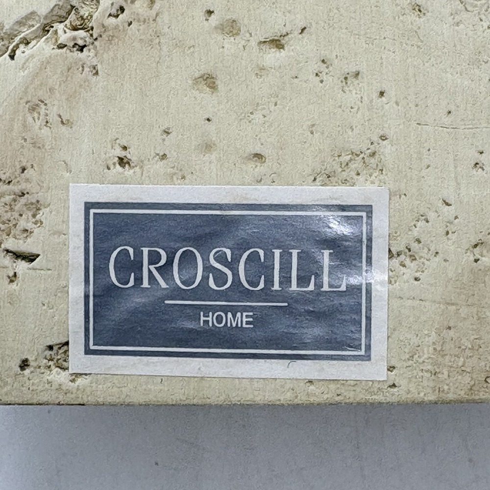 Croscill Quarry Faux Marble Tissue Box Cover Beige Stone Look Bathroom Decor - Picture 6 of 9